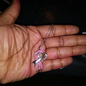 Breast cancer awareness necklace